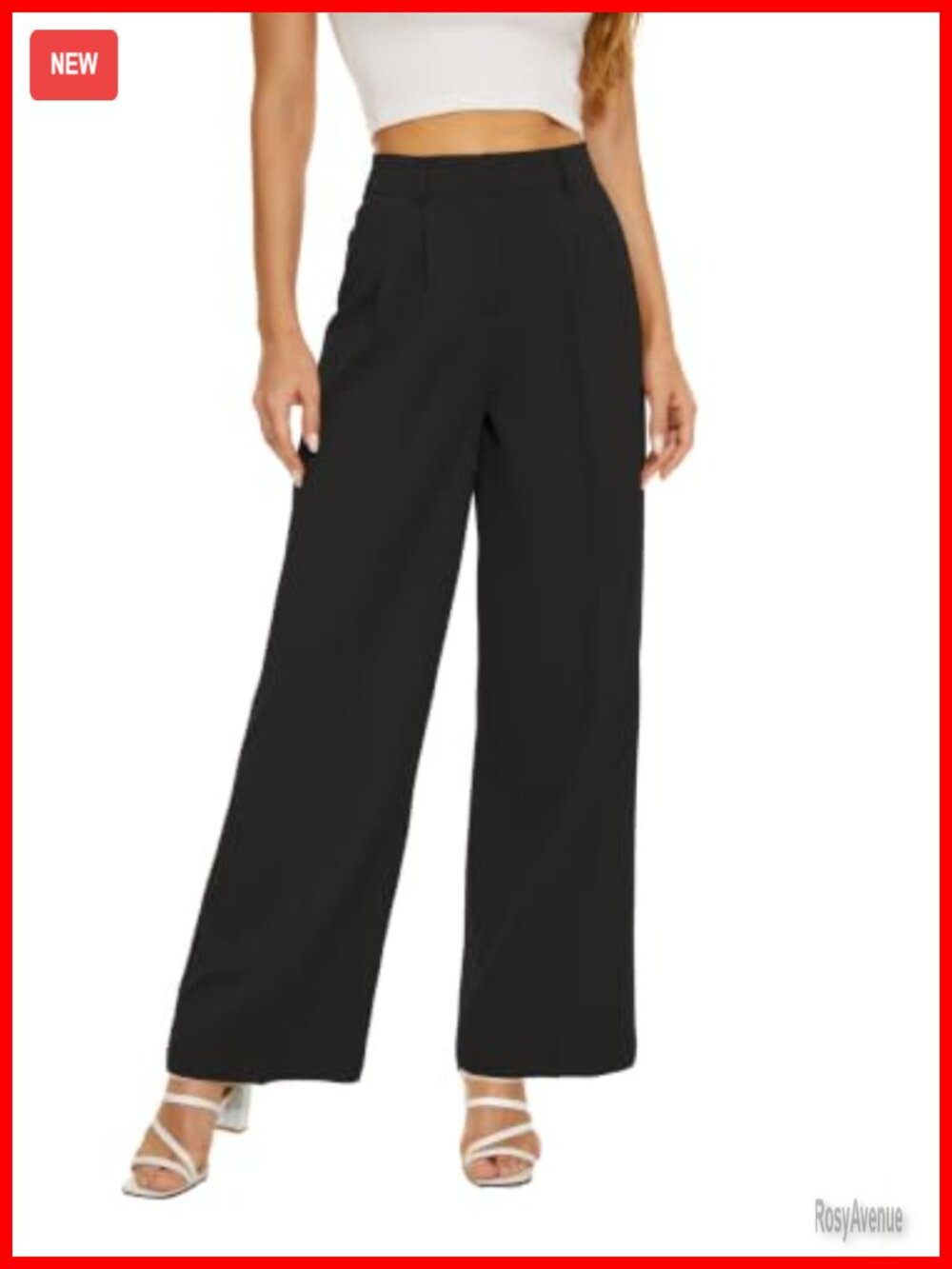 High Waist Wide Leg Dress Pants Lightweight Flowy Loose Fit Trousers